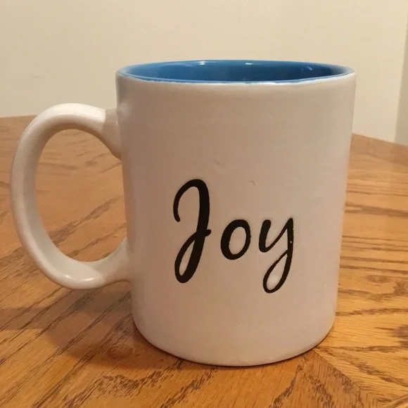 “Joy” Embossed Ceramic Christmas Mug - Picture 2 of 7
